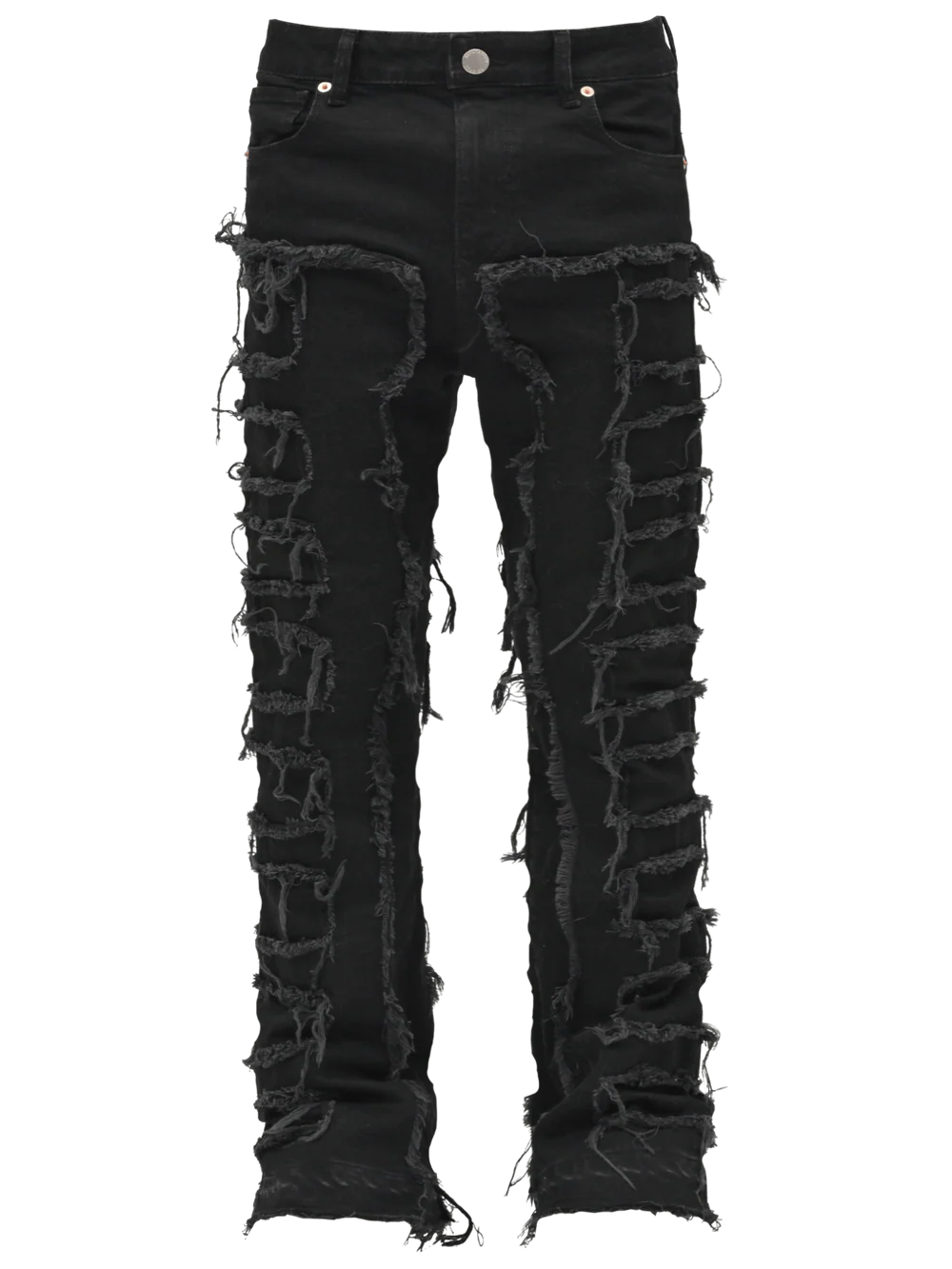 Flare Repaired Denim - Black