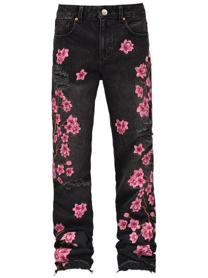 SAKURA FLARE DENIM - BLACK