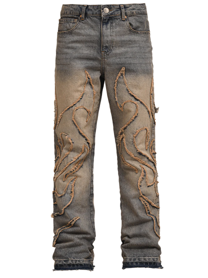 Tribal Flare Denim - Cream Wash