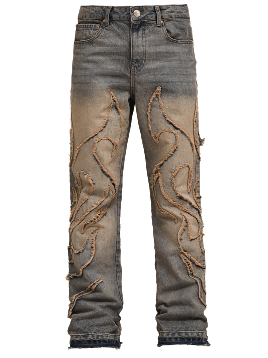 Tribal Flare Denim - Cream Wash